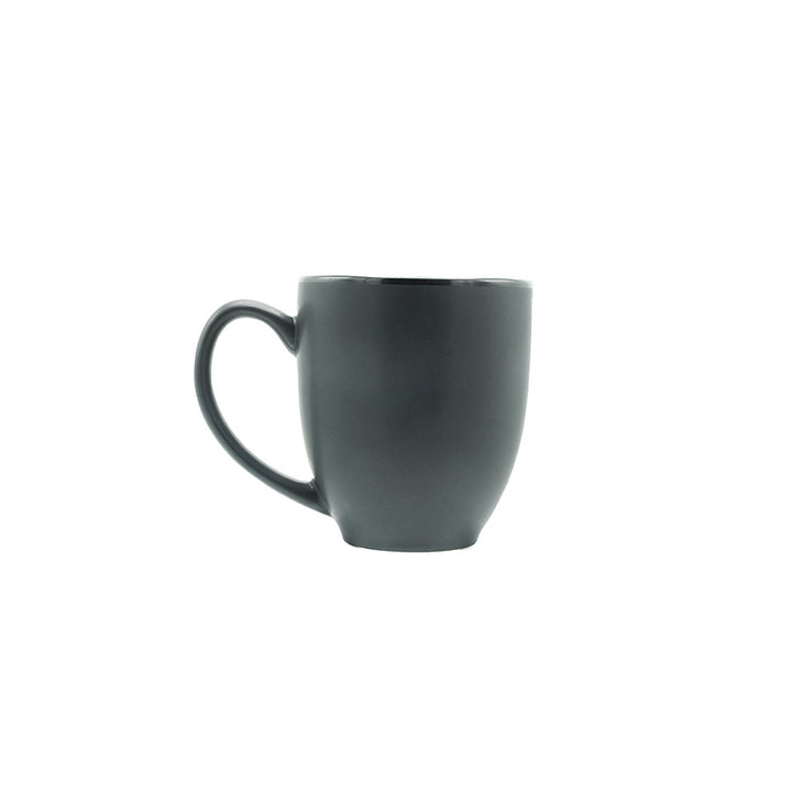 BISTRO Gun Tote’n Mamas mug with laser-etched logo – two-toned matte black and glossy blue, 16oz ceramic stoneware, dishwasher safe, free shipping