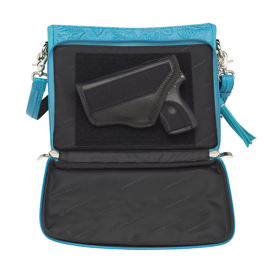 Clutch Concealed Carry Purse Debossed USA Cowhide GTM-22