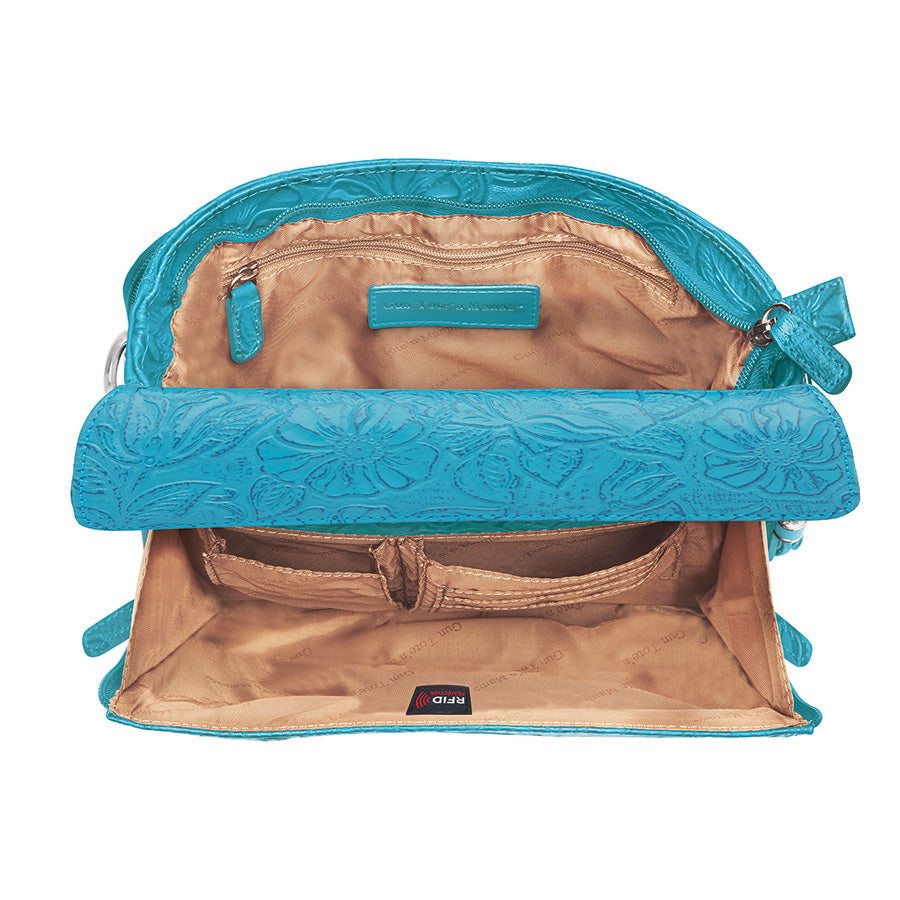 Clutch Concealed Carry Purse Debossed USA Cowhide GTM-22