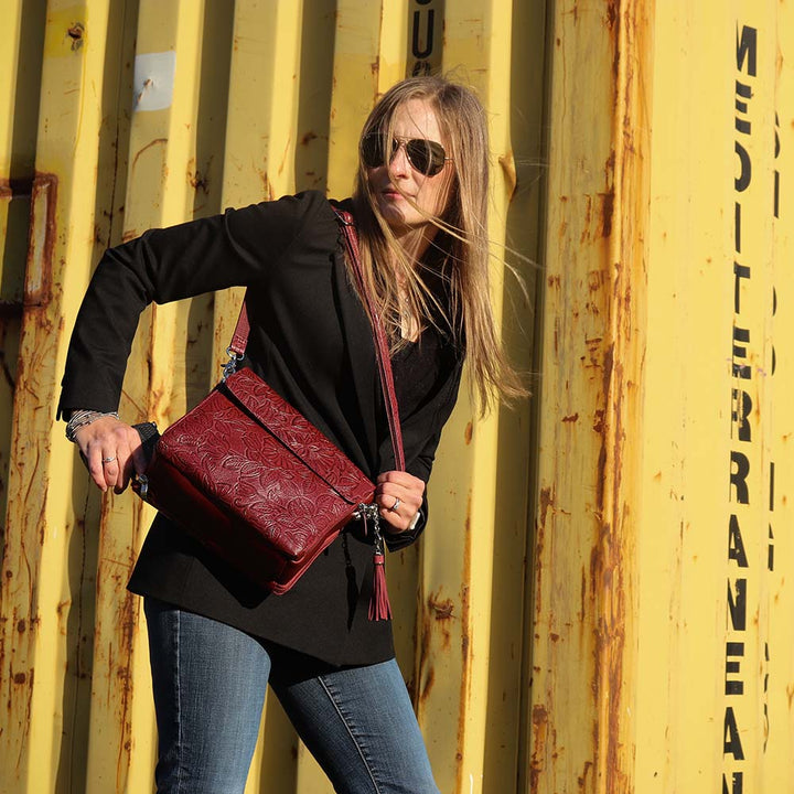 Clutch Concealed Carry Purse Debossed USA Cowhide GTM-22