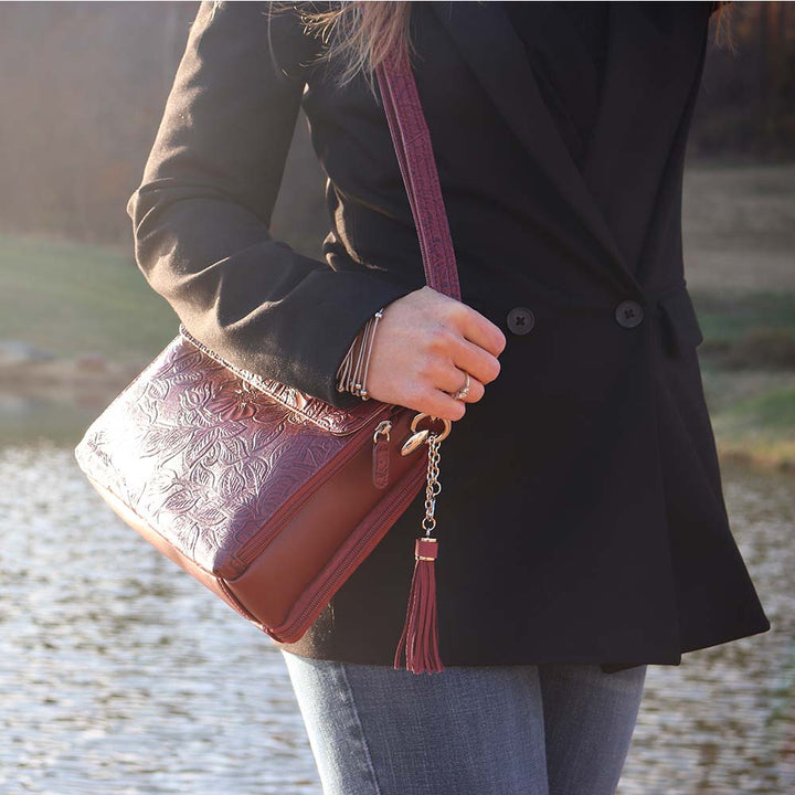 Clutch Concealed Carry Purse Debossed USA Cowhide GTM-22