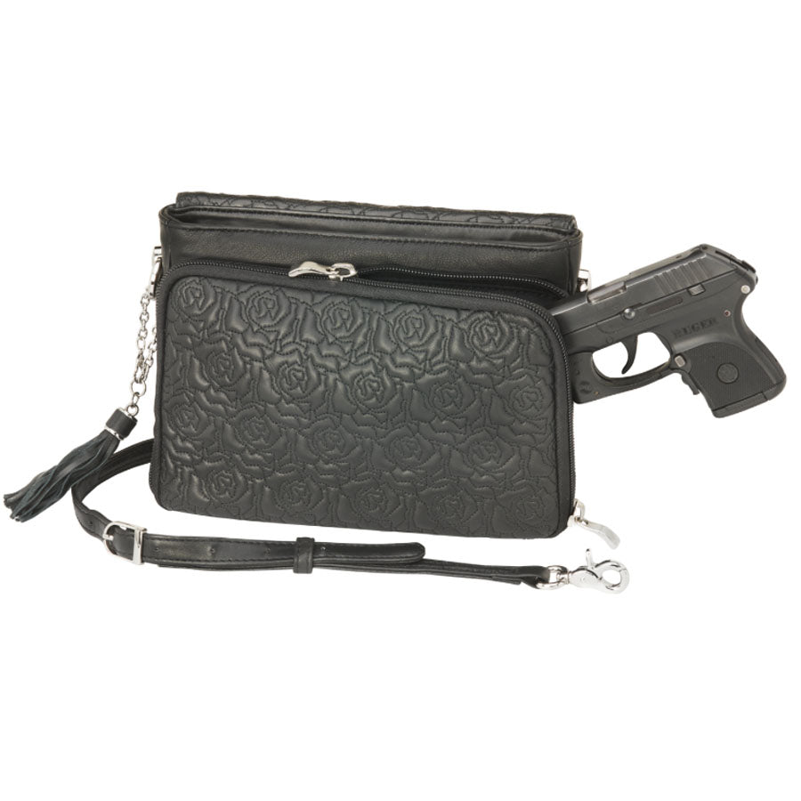 Clutch Concealed Carry Purse Embroidered Lambskin GTM-10