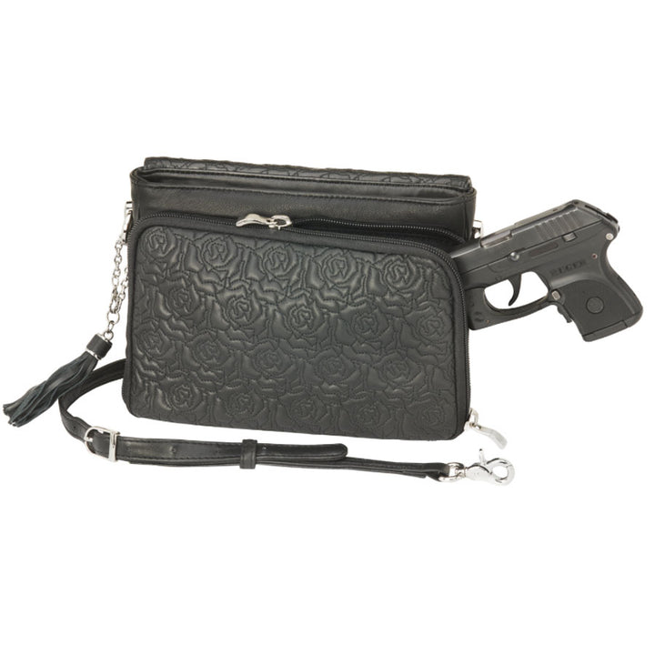 Clutch Concealed Carry Purse Embroidered Lambskin GTM-10