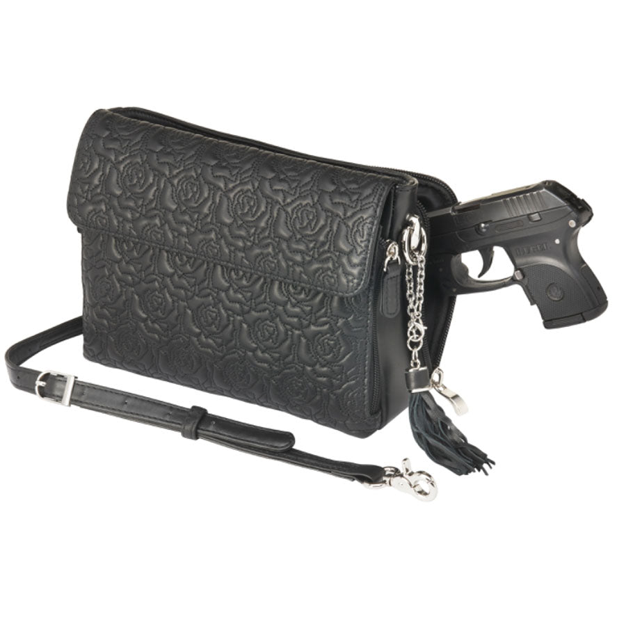 Clutch Concealed Carry Purse Embroidered Lambskin GTM-10