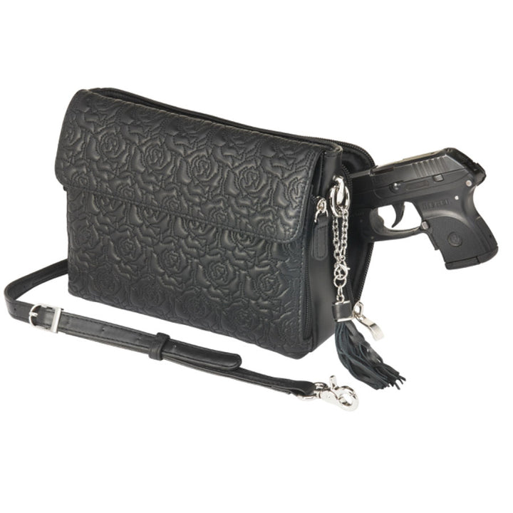 Clutch Concealed Carry Purse Embroidered Lambskin GTM-10
