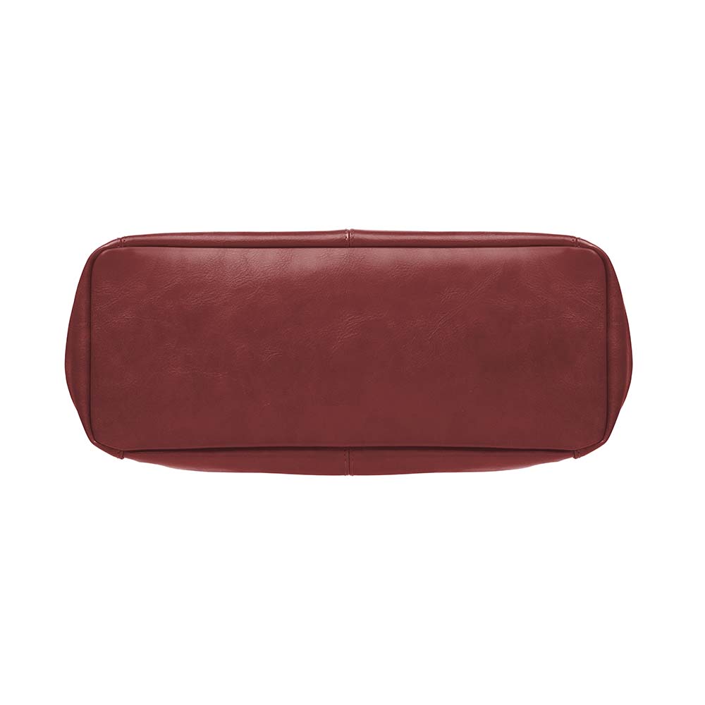 Bold red concealed carry purse – oversized leather tote with crossbody holster for fashion-forward women who carry; perfect for travel, work, or everyday protection.