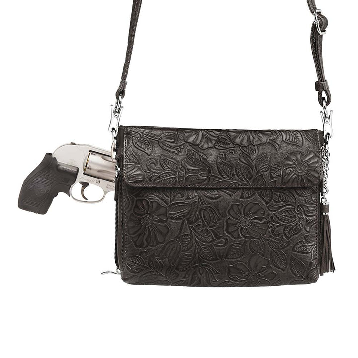 Clutch Concealed Carry Purse Debossed USA Cowhide GTM-22