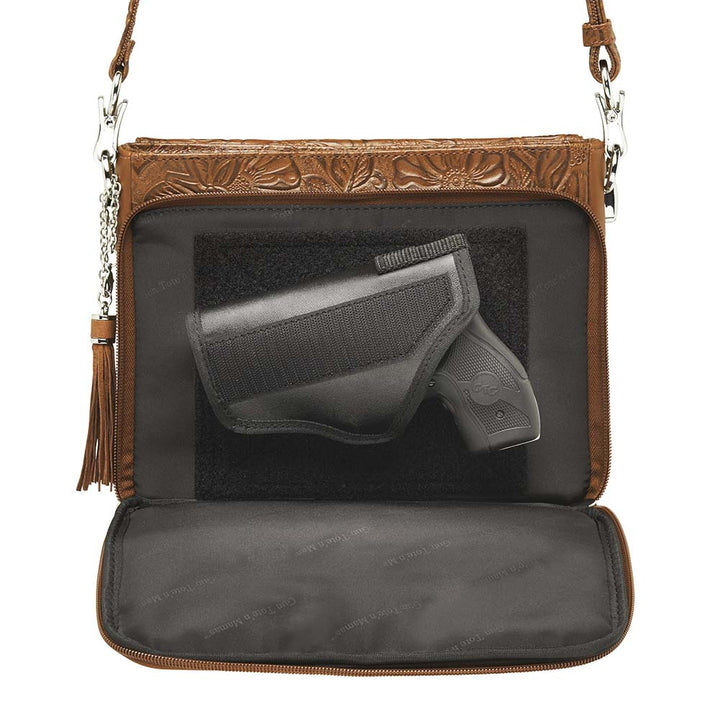 Clutch Concealed Carry Purse Debossed USA Cowhide GTM-22