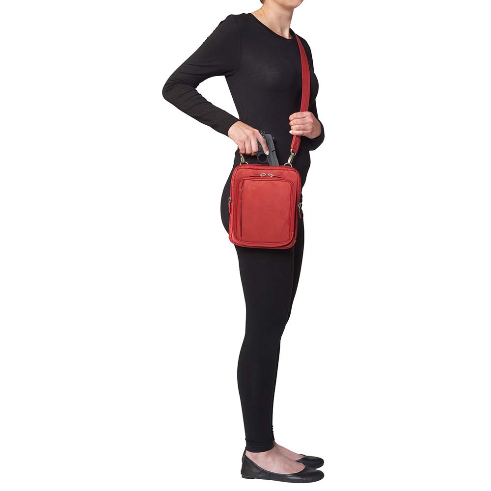 Crossbody Shoulder Pouch Concealed Carry Bag Leather GTM-99