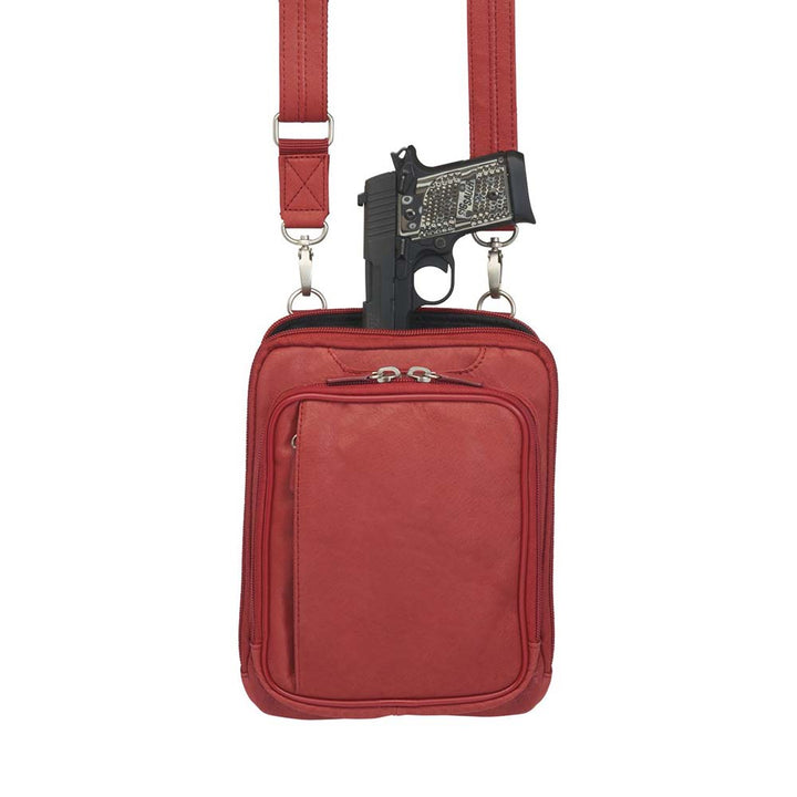 Crossbody Shoulder Pouch Concealed Carry Bag Leather GTM-99