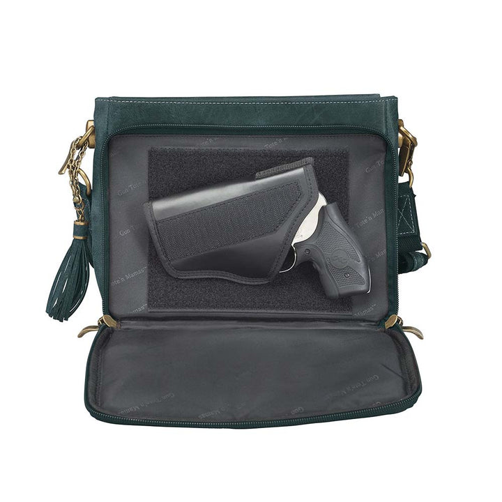 Step up your carry game with this vintage-inspired clutch in rich distressed blue full-grain buffalo leather. The more you rock it, the softer and more unique it becomes thanks to the natural aging process and oils infused during tanning. Designed for both left and right-hand carry, it features special padding to prevent imprinting, plus a slash-resistant shoulder strap reinforced with 11-ply steel wire for maximum security.