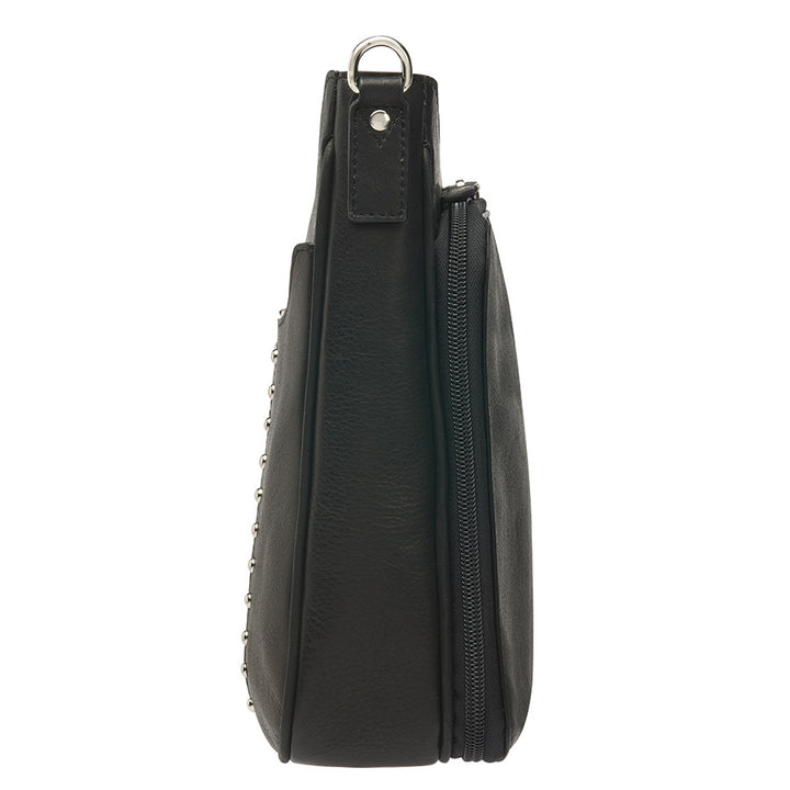 Stylish concealed carry purse with secure, easy-access gun compartment and RFID protection. Features high-quality leather, durable, slash-resistant straps, and adjustable holster for left or right-hand draw. Practical and fashionable with ample storage for essentials