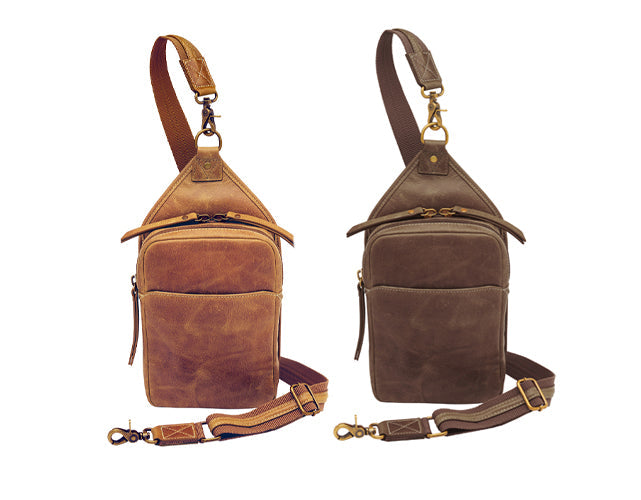 Gun Tote’n Mamas Launches the New Slingster in Two Distressed Buffalo Leather Colors