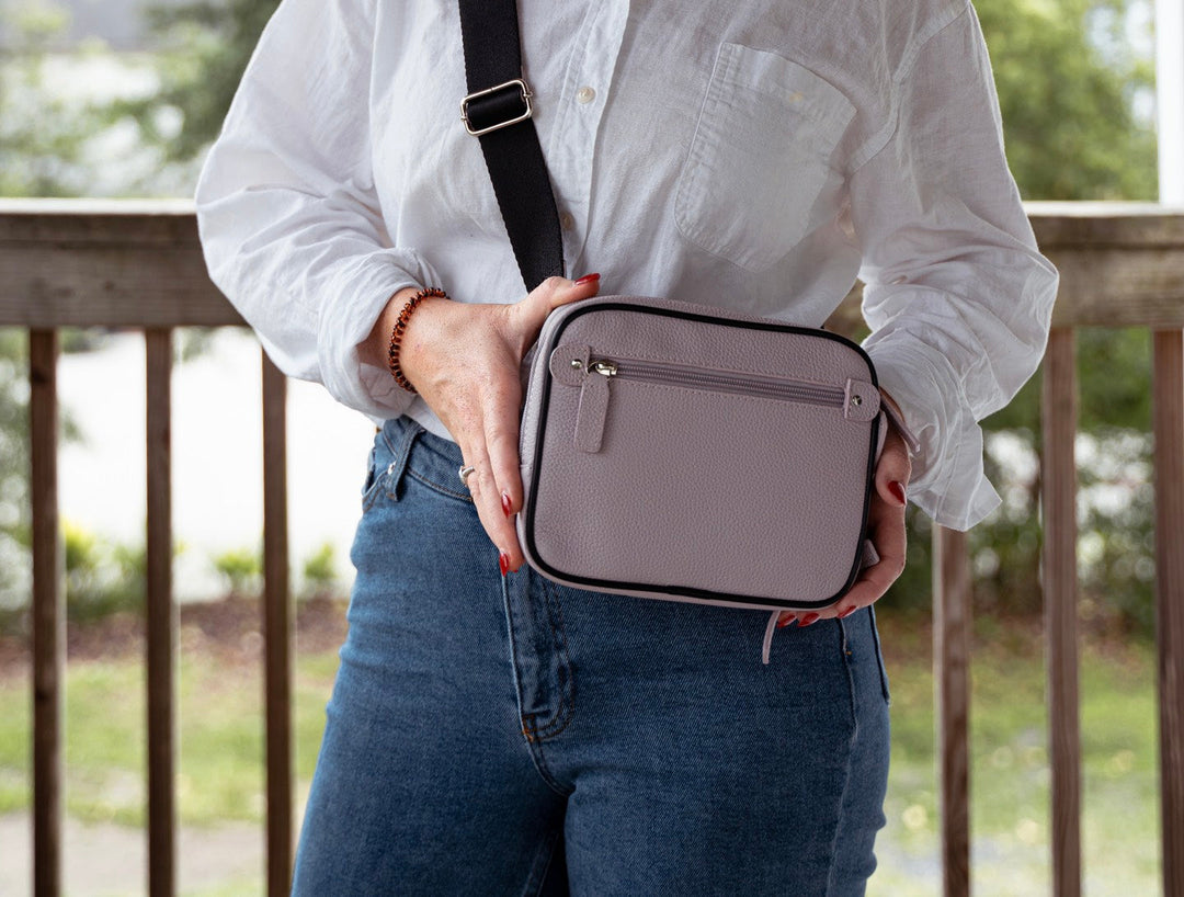lavender leather ccw purse