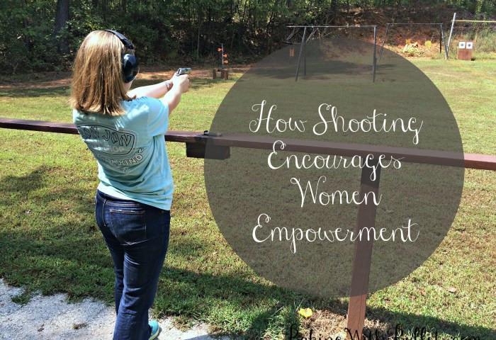 Women shooting a gun at a grass gun range