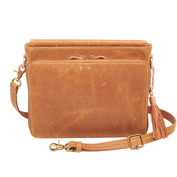 Gun Tote'n Mamas Launches its Classic Clutch in New Distressed Buffalo Caramel Color