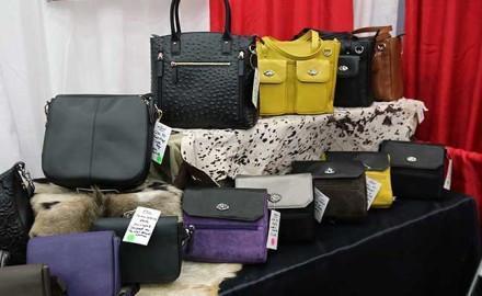 Gun Tote'n Mamas bags on display at a event