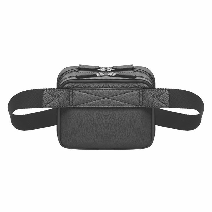 GTMoriginals Sling Waist Pack Concealed Carry Cowhide Purse in black, showing the back view with adjustable strap and sleek design.