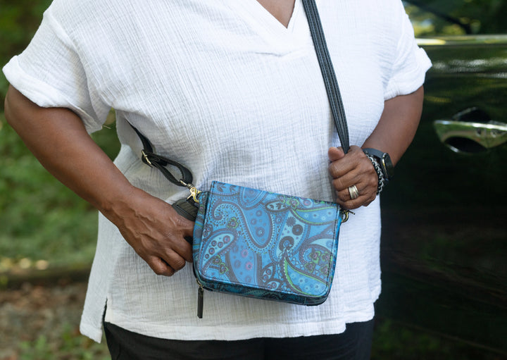 Crossbody Organizer Concealed Carry Bag USA Cowhide GTM-15