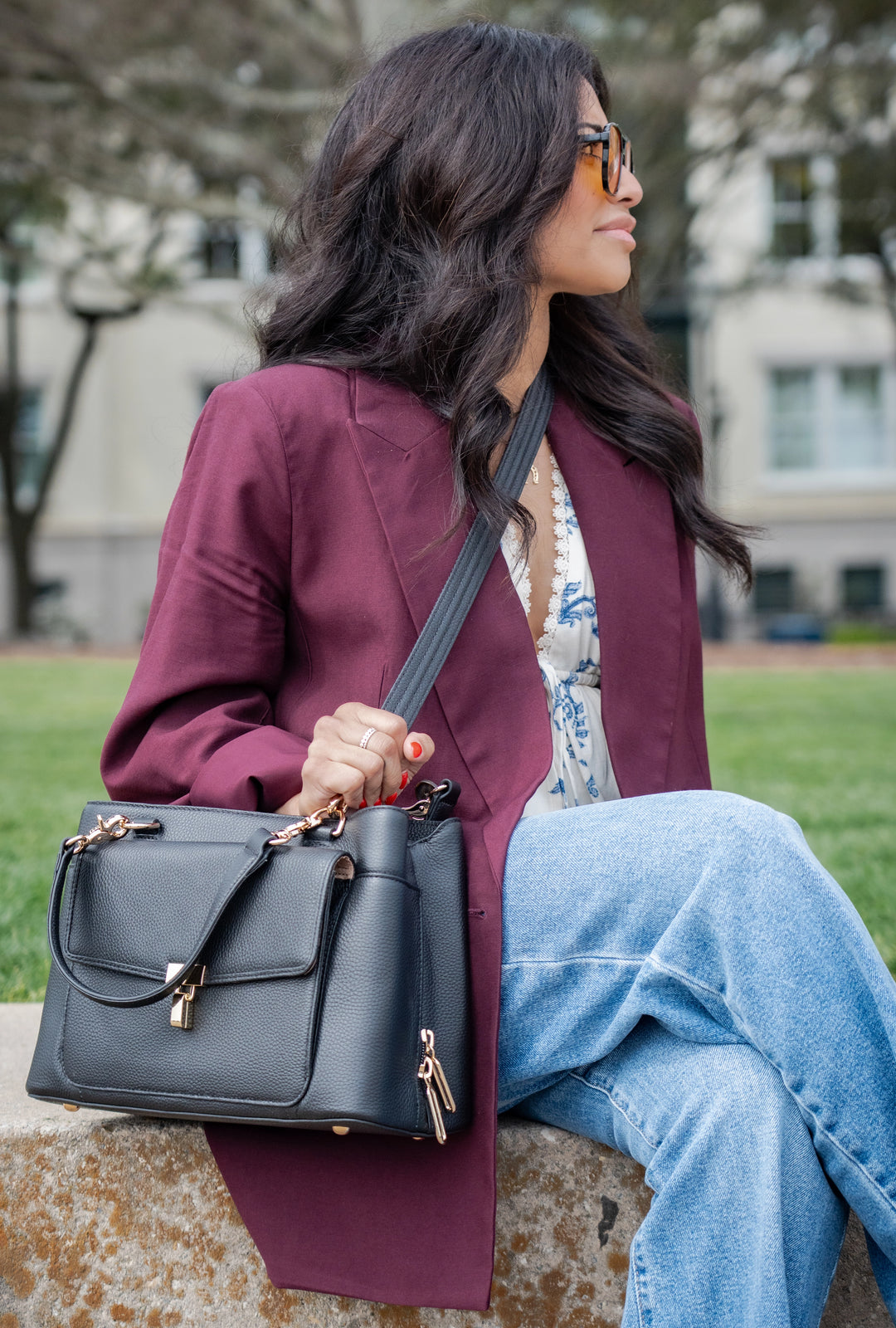 Avenue Large Satchel Concealed Carry Bag GTM-32/PBBLACK