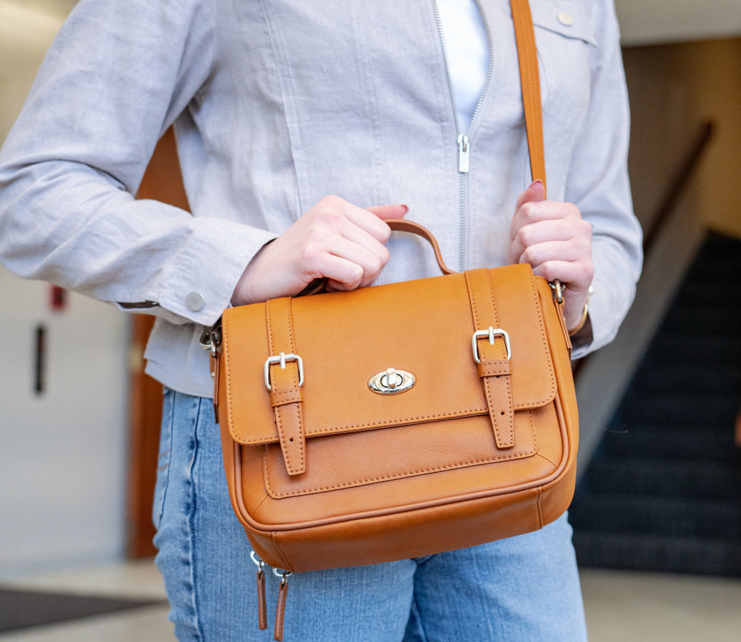 Schoolgirl Crossbody Satchel Concealed Carry Purse GTM-36