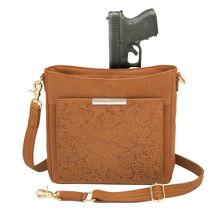 Slim Crossbody, Brushed USA Cowhide