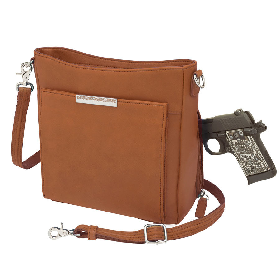 Slim Crossbody Concealed Carry โ GTM-98 Top Grain USA Cowhide