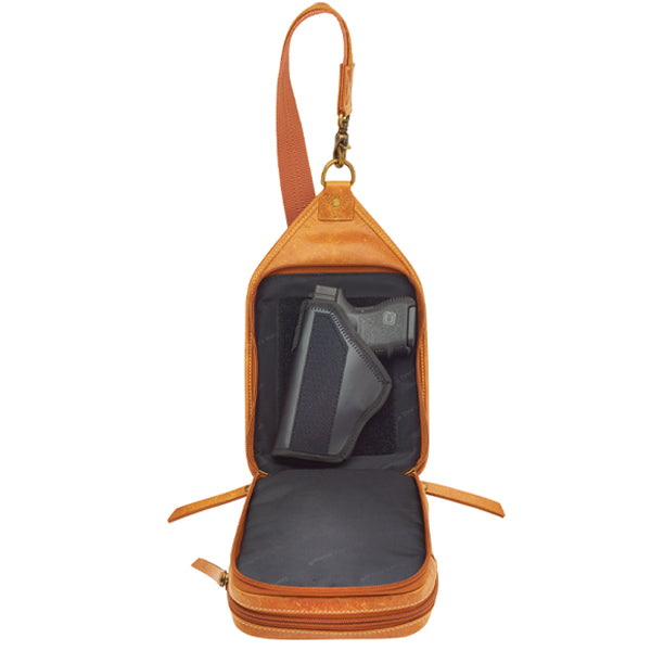 Slingster Minimalist Concealed Carry Sling USA Buffalo Leather GTM-CZY/106