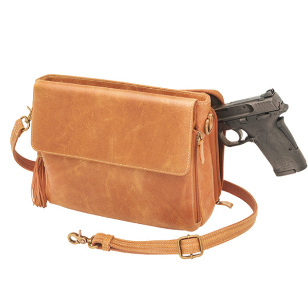 Clutch Concealed Carry Purse Distressed Buffalo GTM-CZY/22 3q with gun