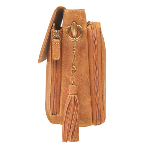 Clutch Concealed Carry Purse Distressed Buffalo GTM-CZY/22 side view