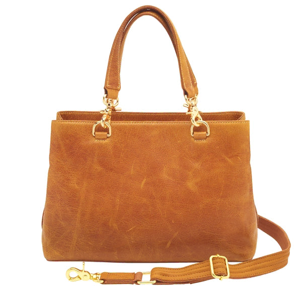 Avenue Large Satchel Concealed Carry Bag GTM-32/PBBONE  Carmel purse back of purse