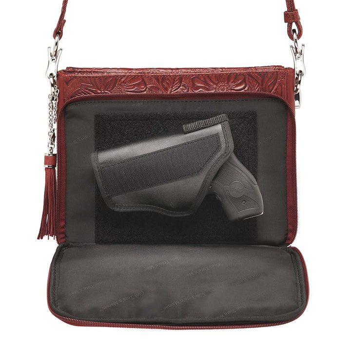 Clutch Concealed Carry Purse Debossed USA Cowhide GTM-22