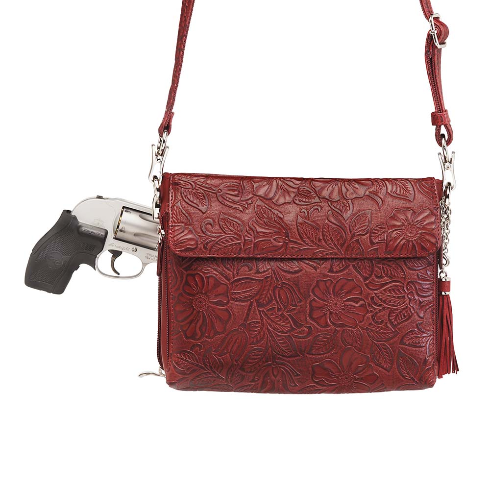 Clutch Concealed Carry Purse Debossed USA Cowhide GTM-22