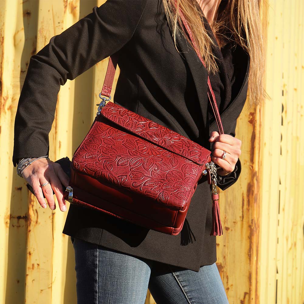 Clutch Concealed Carry Purse Debossed USA Cowhide GTM-22