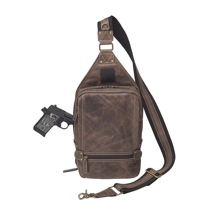 Sling Backpack, Distressed Buffalo