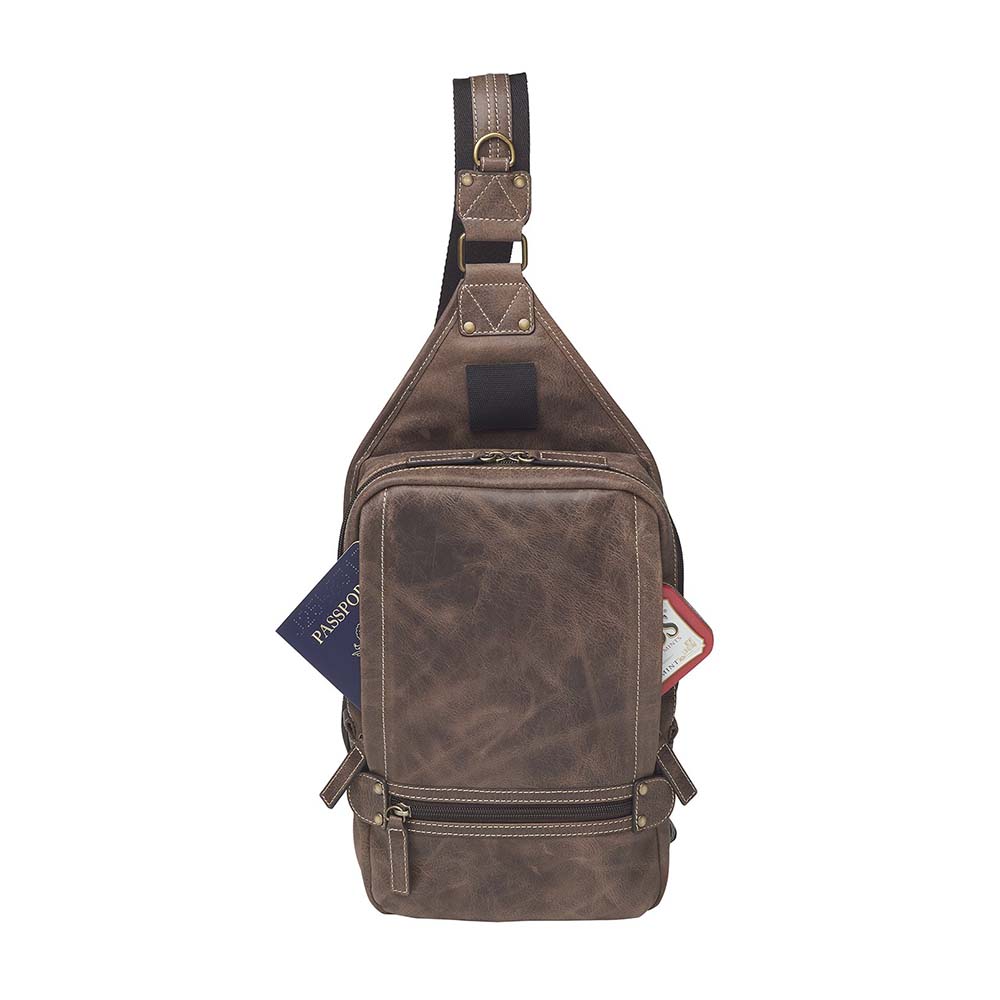 Sling Backpack, Distressed Buffalo