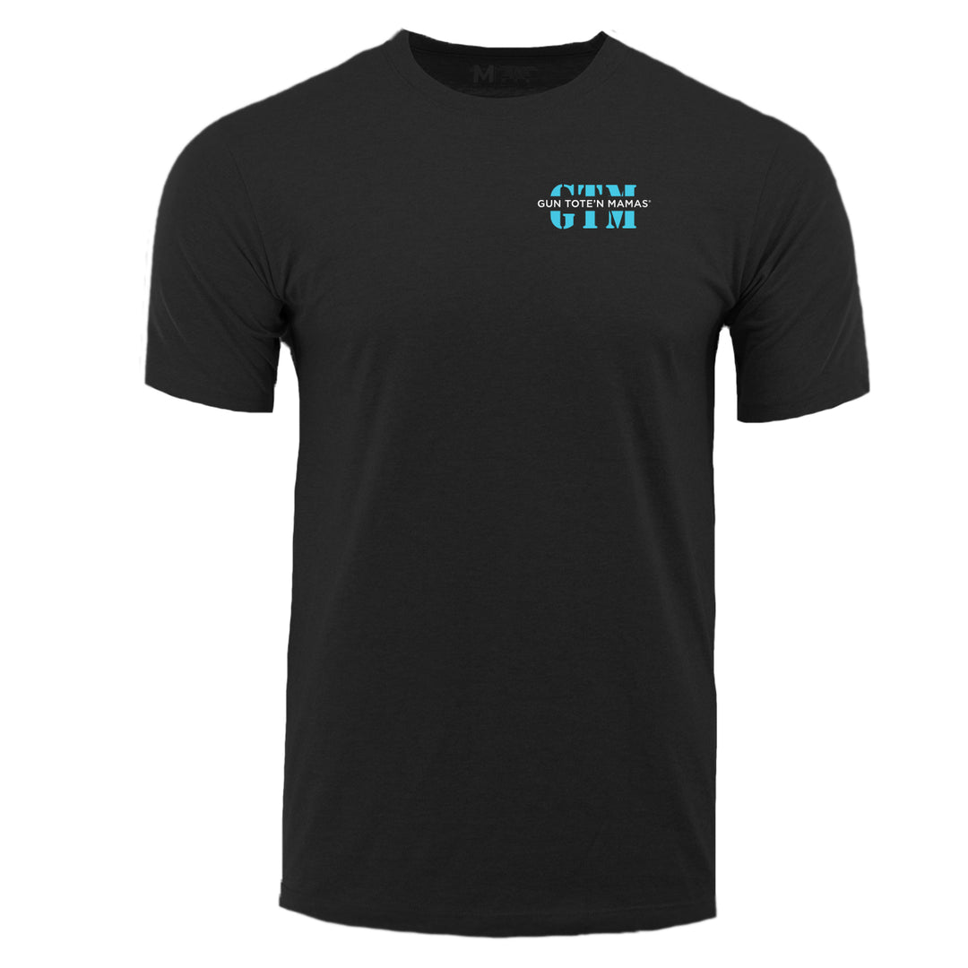 Front view of Gun Tote’n Mamas Short Sleeve Durasoft Tee – unisex fit, classic crewneck style