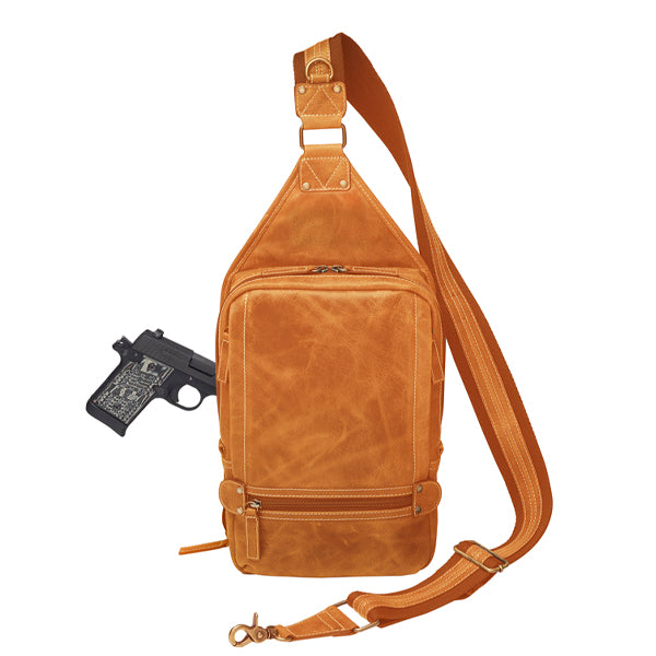 Sling Backpack Concealed Carry Bag Distressed Buffalo GTM-CZY/108