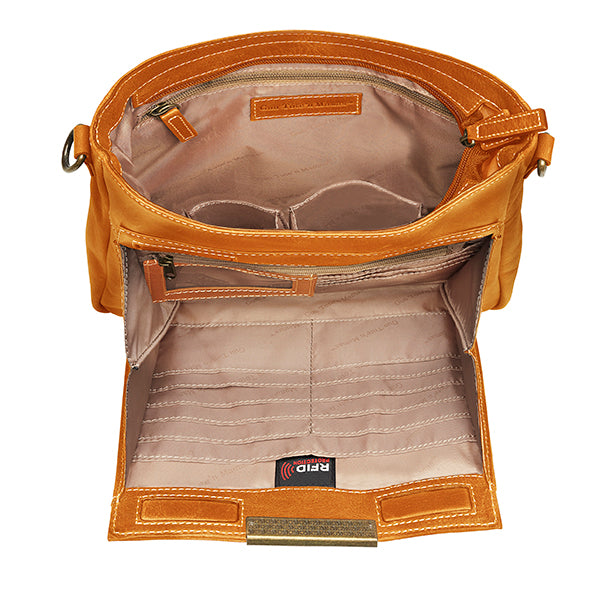 Slim Crossbody Concealed Carry Purse Distressed Buffalo GTM-CZY/98