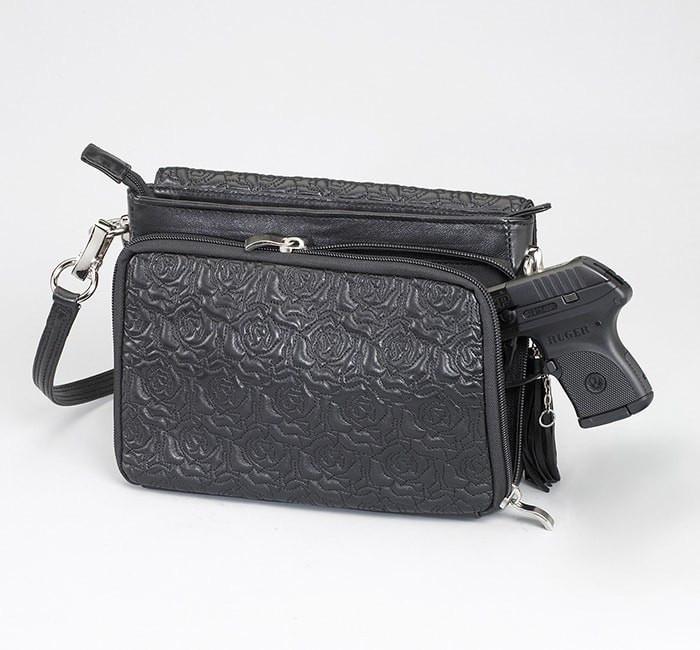 GTM-10 Embroidered Lambskin - 2 Colors - Concealed Carry Handbags - CCW Purses - GunTotenMamas