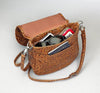 Studded Flap Concealed Carry Bag USA Debossed Leather GTM-16
