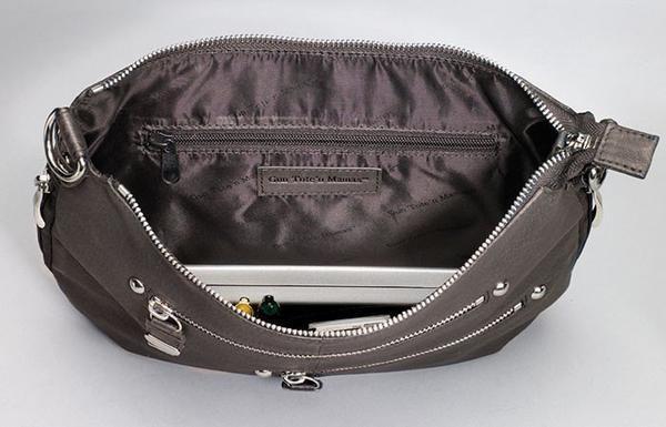 GTM-23 Chrome Zip Handbag - 2 Colors - Concealed Carry Handbags - CCW Purses - GunTotenMamas