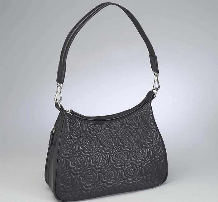 GTM-71 Embroidered Lambskin Basic Hobo - Concealed Carry Handbags - CCW Purses - GunTotenMamas