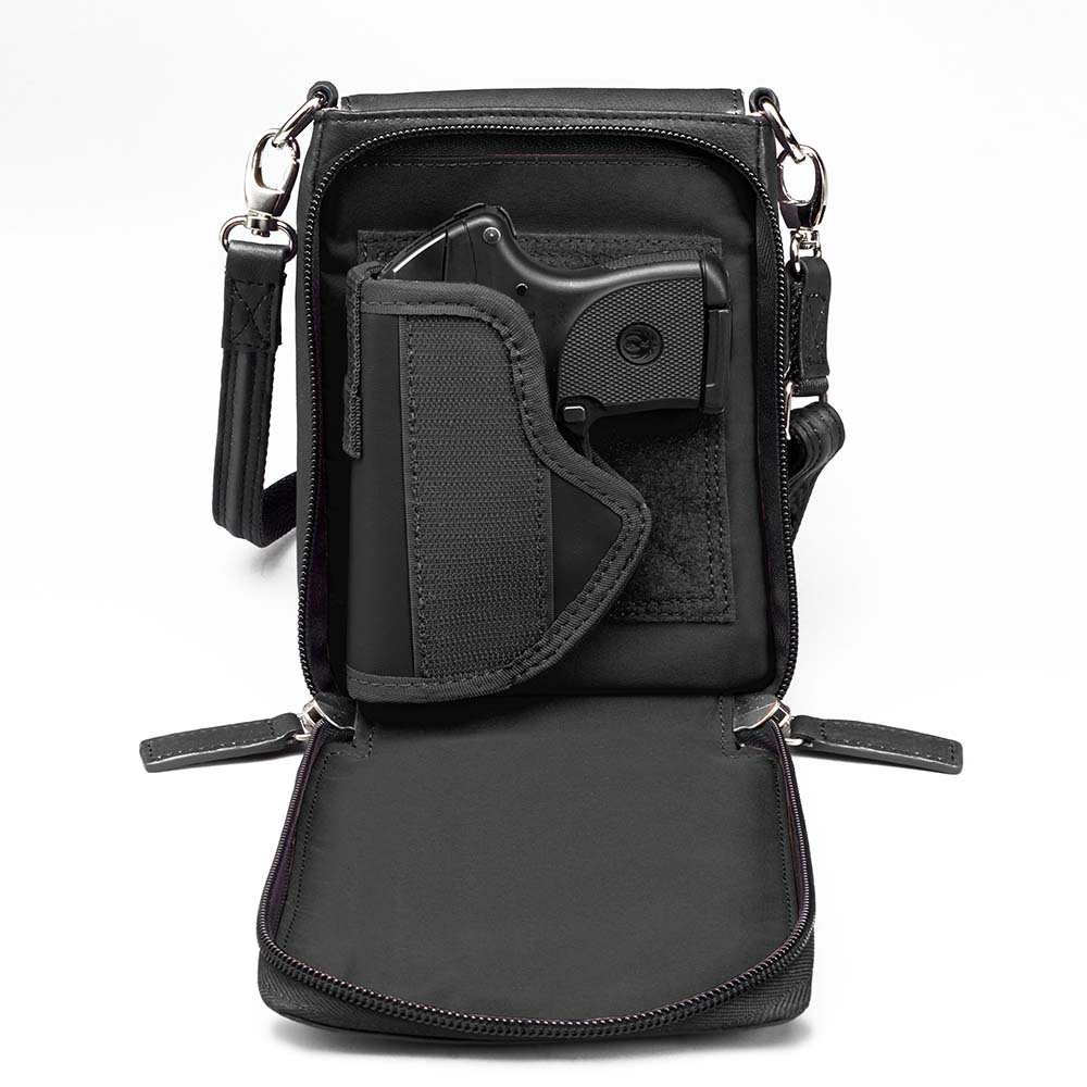 Crossbody Phone Pouch, Tumbled Leather