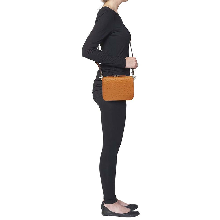 Crossbody Organizer, Debossed USA Cowhide