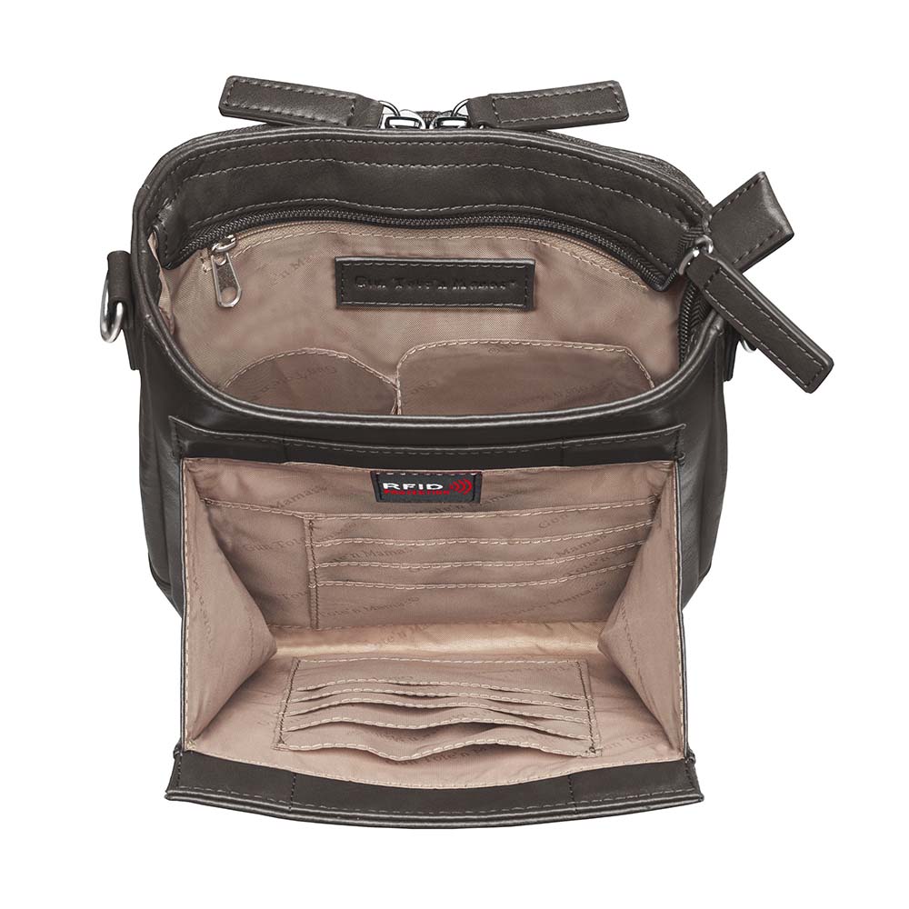 Pocket Purse Leather Crossbody With Built In Wallet BOHO Mini