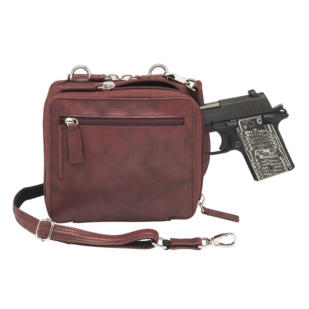 Crossbody Holster Wallet, Washable USA Cowhide