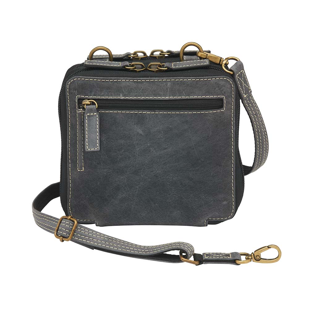 Crossbody Holster Wallet, Distressed Buffalo