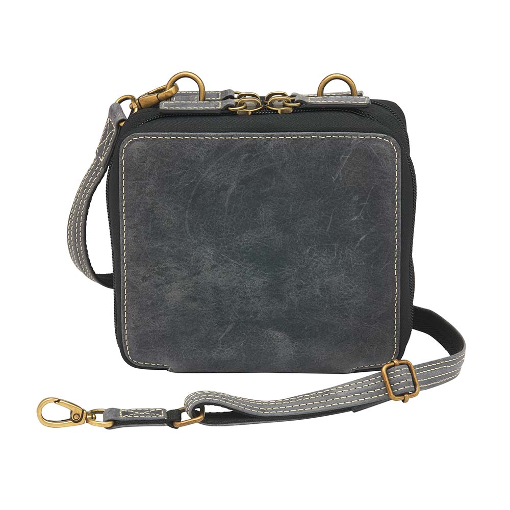 Crossbody Holster Wallet, Distressed Buffalo