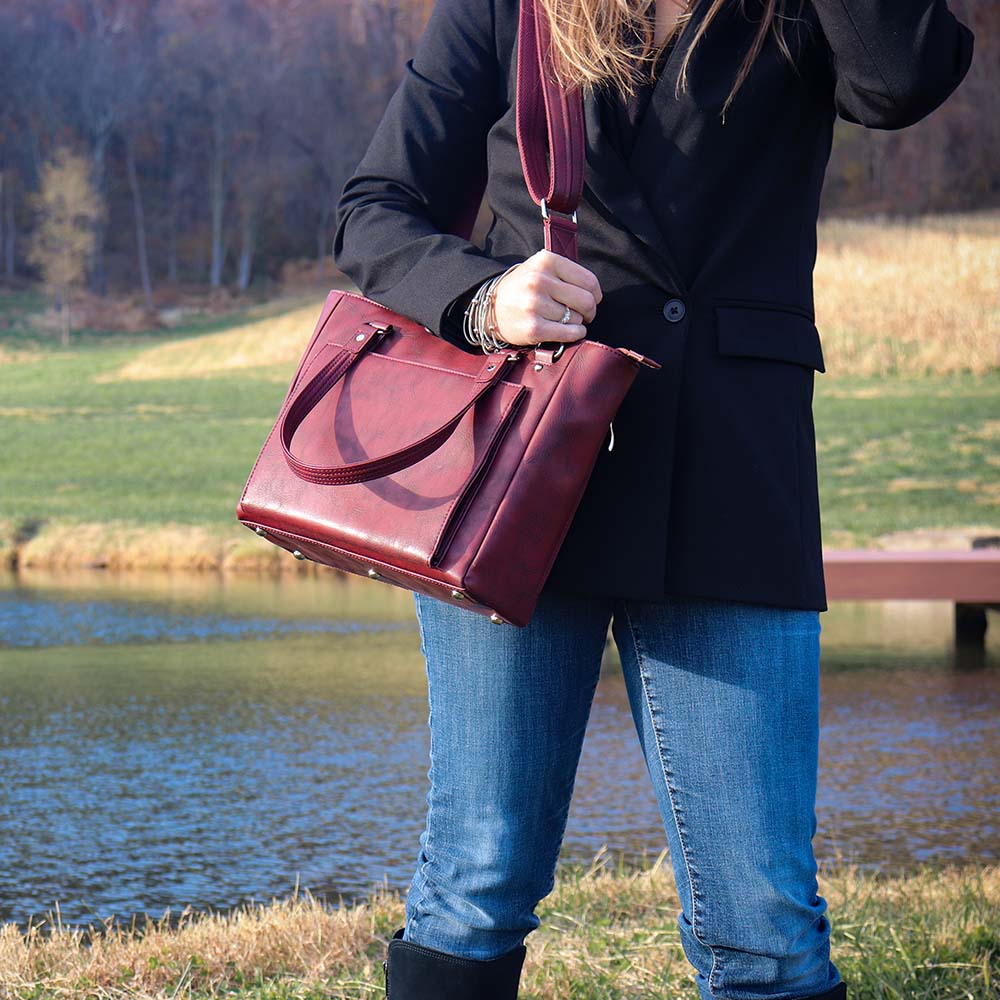 Daily Shoulder Tote, Washable USA Cowhide